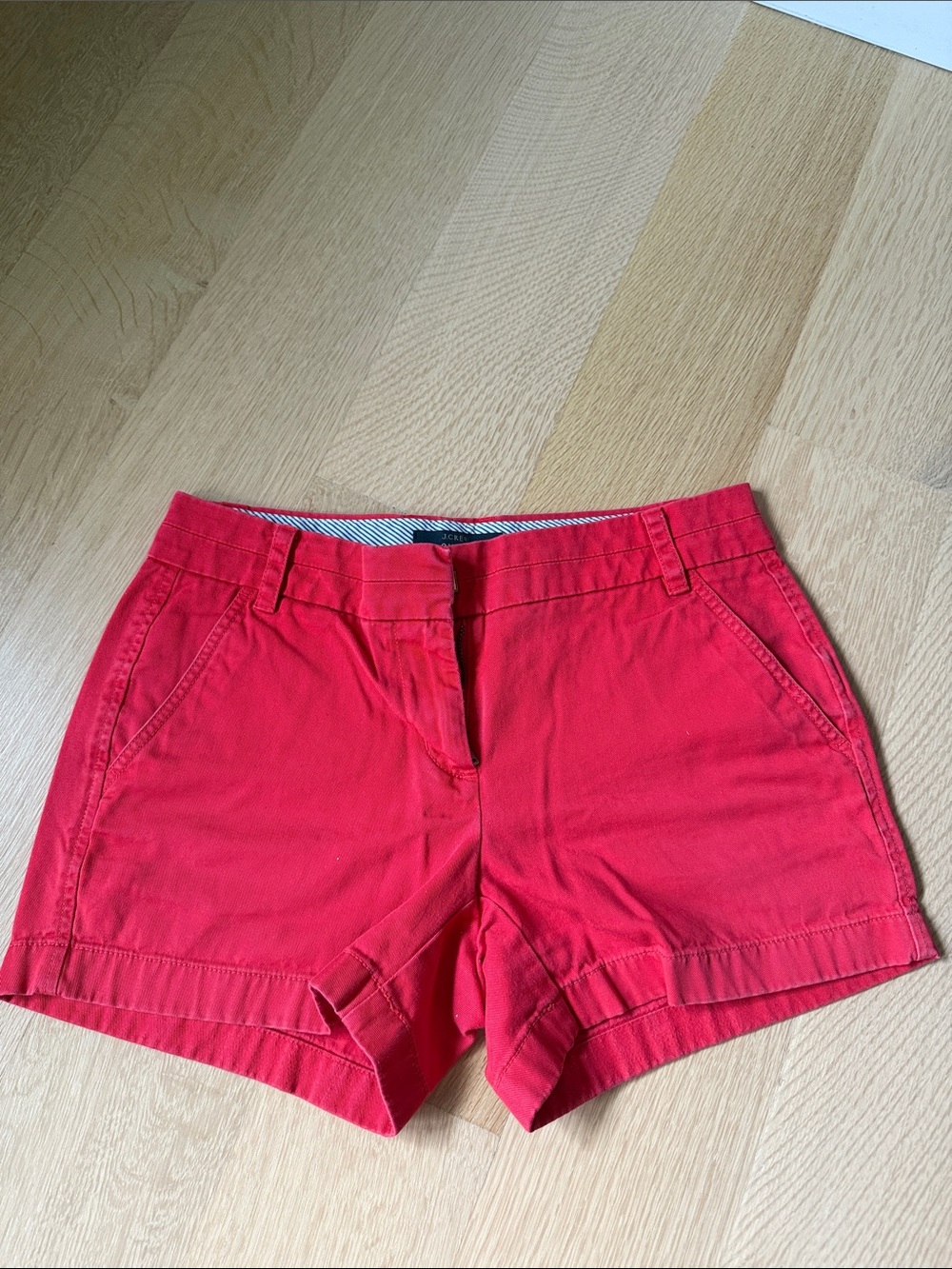 J. Crew Bright Red Cotton Chino Shorts